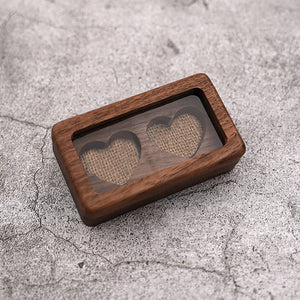 Wooden Heart Box Trinket Box Wedding Rings Storage Holder