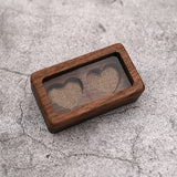 Wooden Heart Box Trinket Box Wedding Rings Storage Holder