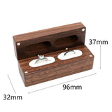 Wooden Heart Double Ring Box Wedding Ring Bearer Rustic Holder
