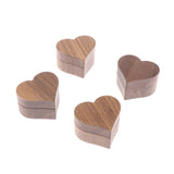 Heart-shaped Ring Jewelry Box Wooden Proposal Engagement Wedding Holder