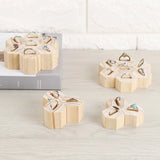 Wooden Hexagon Ring Display Stand Jewelry Holder Tray Organizer