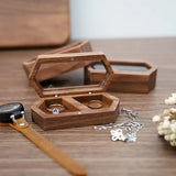 Wooden Jewelry Box Large Capacity Earring Ring Storage