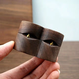 Heart Shape Wooden Jewelry Box Earring Ring Display Case
