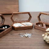 Wooden Jewelry Box Large Capacity Earring Ring Storage Ladies Gift