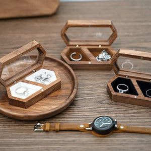 Large Capacity Wooden Jewelry Box Earring Ring Storage Gift
