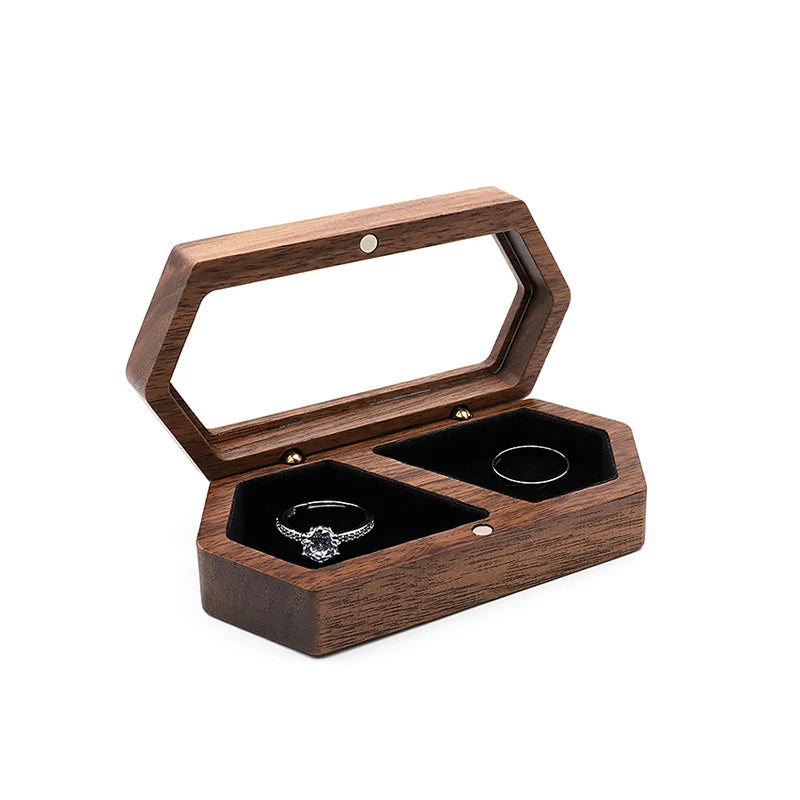 Wooden Jewelry Box Earring Ring Ladies Gift Bead Case