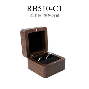 Wooden Jewelry Box Travel Ring Earring Necklace Pendant Storage