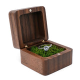 Wooden Jewelry Box Portable Travel Ring Earring Wedding Storage