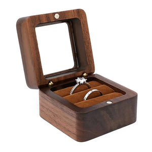 Wooden Jewelry Box Travel Ring Earring Necklace Pendant Storage