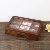 Wooden Jewelry Box Showcase Watch Earring Storage Organizer