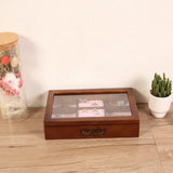 Wooden Jewelry Box Watch Earring Storage Organizer