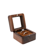 Small Wooden Jewelry Box Portable Travel Ring Earrings Pendant Storage