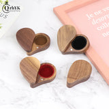 Wooden Jewelry Box Earring Ring Storage Travel Case