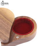 Wooden Jewelry Box Earring Ring Storage Travel Case