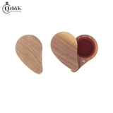 Wooden Jewelry Box Earring Ring Storage Travel Case