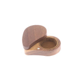 Vintage Wooden Jewelry Box Wedding Ring Earring Travel Storage Case