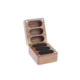 Vintage Wooden Jewelry Box Wedding Ring Earring Travel Storage Case