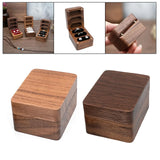 Wooden Jewelry Box Wedding Rings Bearer Box Travel Case Showcase