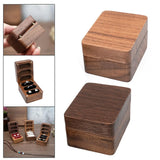 Wooden Jewelry Box Wedding Rings Bearer Box Travel Case Showcase