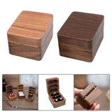 Wooden Jewelry Box Wedding Rings Bearer Box Travel Case Showcase