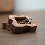 Wooden Jewelry Box with Magnetic Closure for Necklace Earrings Ring Organizer