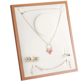 Wooden Jewelry Display Stand Necklace Holder Freestanding Organizer Rack
