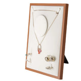 Wooden Jewelry Display Stand Necklace Holder Freestanding Organizer Rack