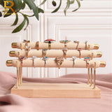 Wooden Jewelry Display Stand Ring Holder T-Bar Display Bracelets Anklets
