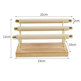 Wooden Jewelry Display Stand Ring Holder Bracelets Anklets T-Bar