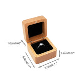 Rustic Engagement Ring Box Portable Jewelry Case Antique Ring Case