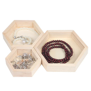 Wooden Jewelry Organizer Box Necklace Bracelet Jewelry Display Tray Case Holder