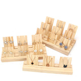 Wooden Jewelry Organizer Earrings Hanger Display Stand Storage Holder