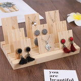 Wooden Jewelry Organizer Earrings Hanger Display Stand Storage Holder