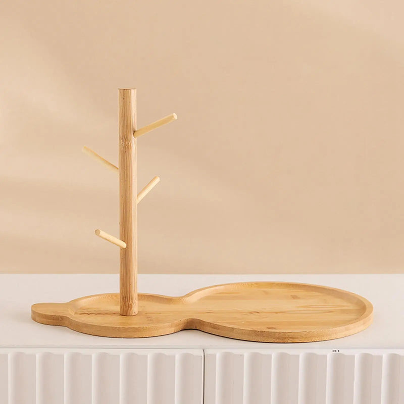Wooden Jewelry Organizer Standing Rack for Keys Trinket Bracelet