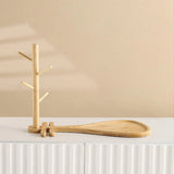 Wooden Jewelry Organizer Standing Rack for Keys Trinket Bracelet