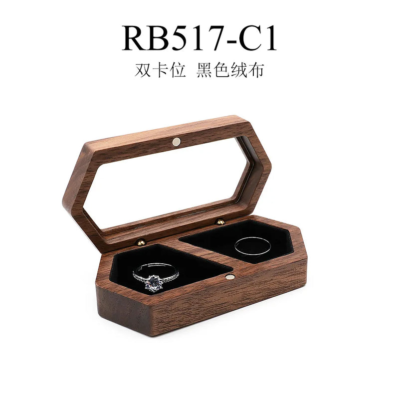 Wooden Jewelry Portable Mini Travel Storage Box