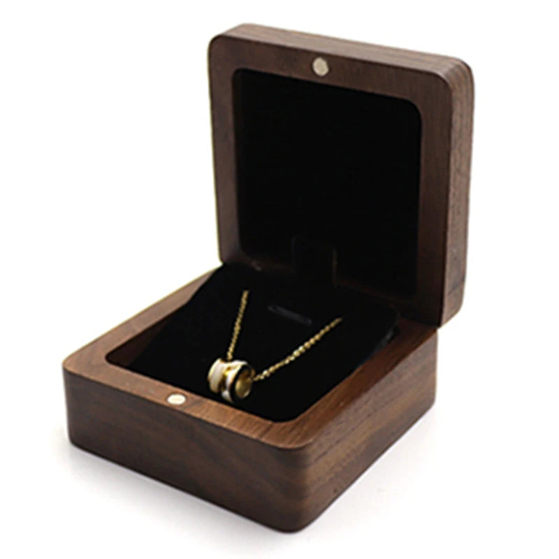 Wooden Jewelry Box for Ring Bracelet Necklace