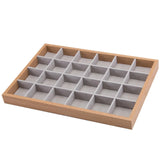 Wooden Jewelry Ring Display Organizer Box Tray Holder Earring Storage Case