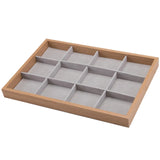 Wooden Jewelry Ring Display Organizer Box Tray Holder Earring Storage Case
