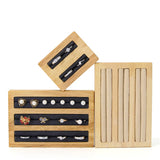 Wooden Jewelry Rings Display Stand Rack Slots Organizer