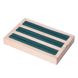 Wooden Jewelry Rings Display Stand Rack Slots Organizer