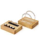 Wooden Jewelry Rings Display Stand Rack Slots Organizer