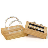 Wooden Jewelry Rings Display Stand Rack Slots Organizer