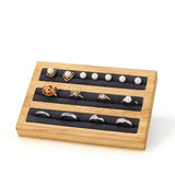 Wooden Jewelry Rings Display Stand Rack Slots Organizer