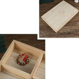 Wooden Jewelry Storage Trays Earrings Ring Necklace Organizers Holders