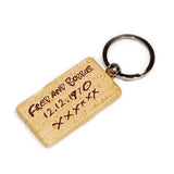 Personalized Wooden Keychain Kids' Graffiti Painting Custom Engraving
