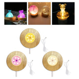 Wooden LED Display Stand for Crystal Ball Nightlight