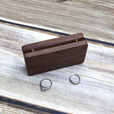 Walnut Wood Large Ring Box Necklace Bracelet Pendant Jewelry Box