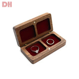 Walnut Wood Large Ring Box Necklace Bracelet Pendant Jewelry Box