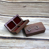 Walnut Wood Large Ring Box Necklace Bracelet Pendant Jewelry Box